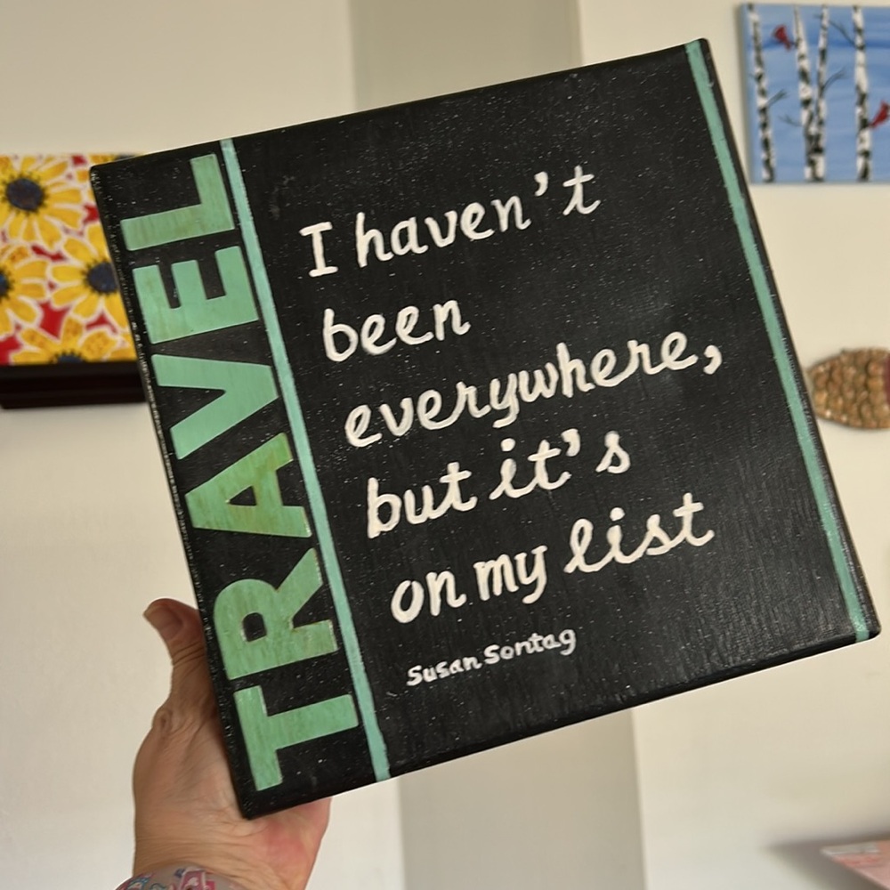 Travel Art I haven’t been everywhere, but it’s on my list wall decor canvas wrap